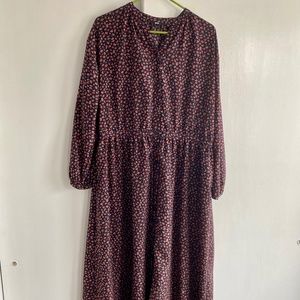 Uniqlo Floral Midi Prairie Dress